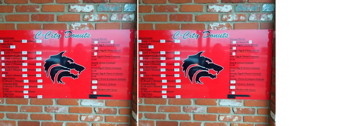 C-City Donuts Menu