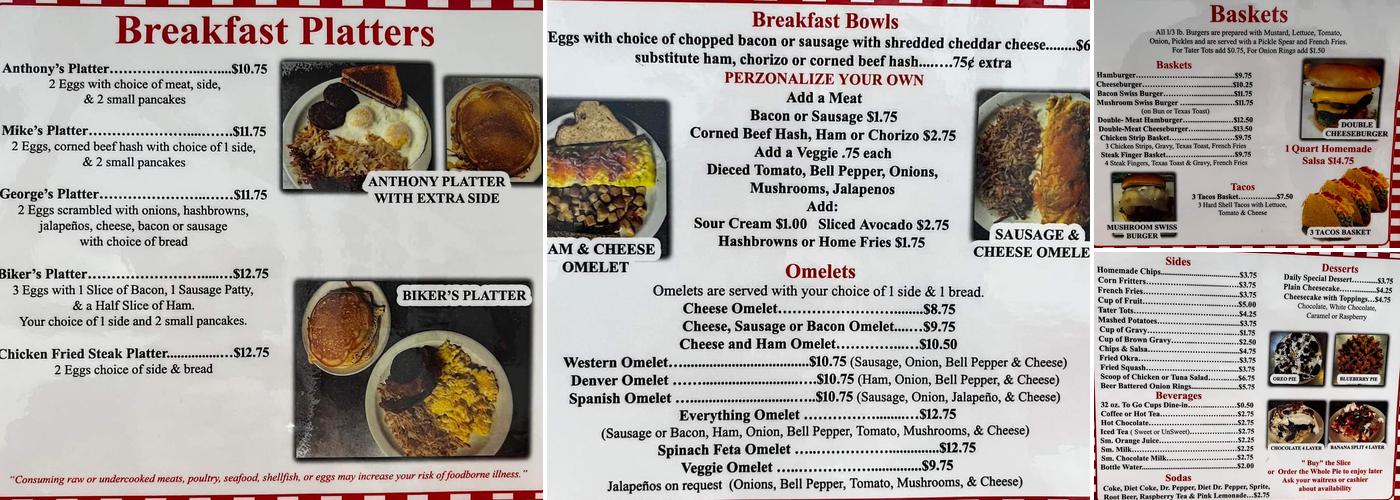 Glenda's Cafe & Catering Menu