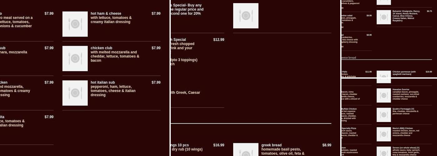 Palio's Pizza Cafe royse city Menu