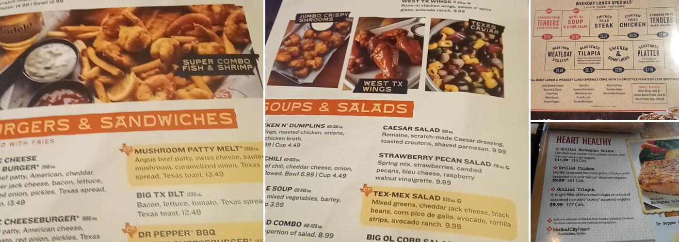 Cotton Patch Cafe Menu