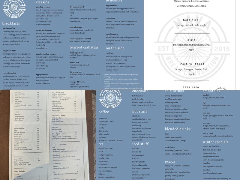 Nava Coffee House, Kitchen & Bar Menu