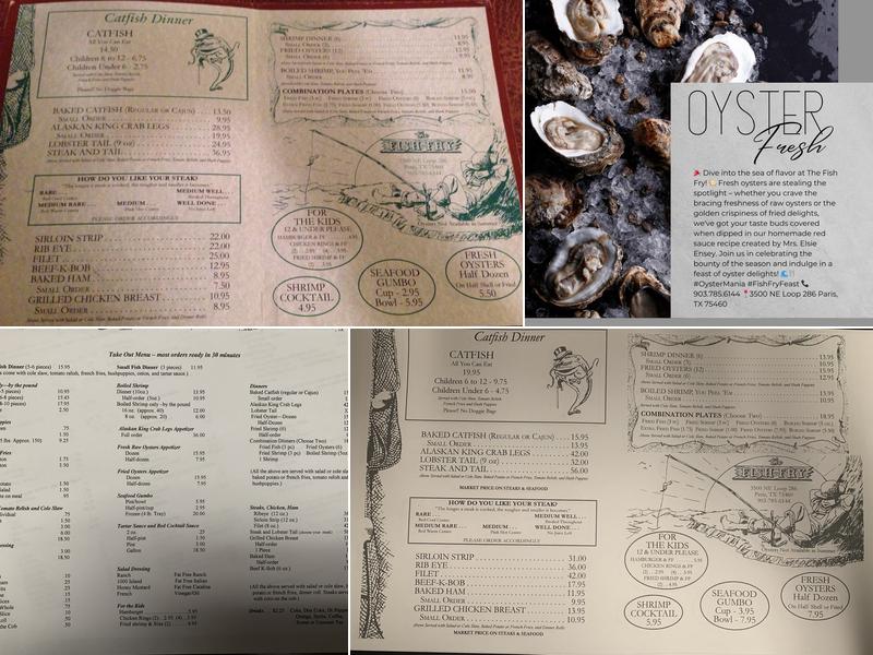 Fish Fry Menu