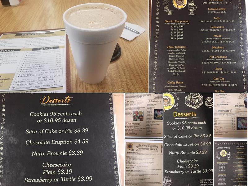 Cozy Cappuccino Menu