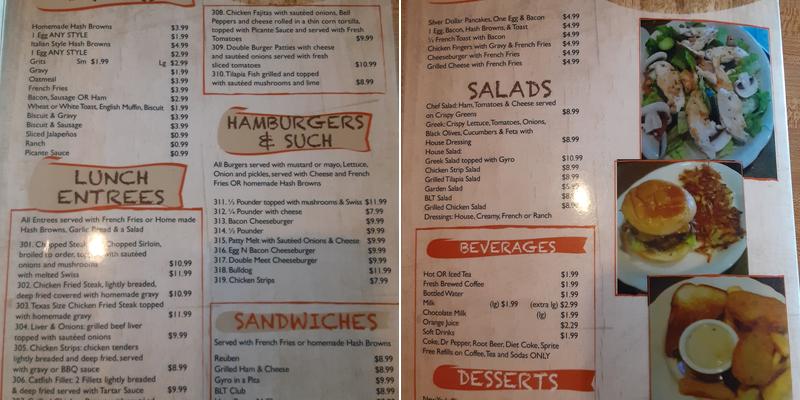 The Little Chef Menu