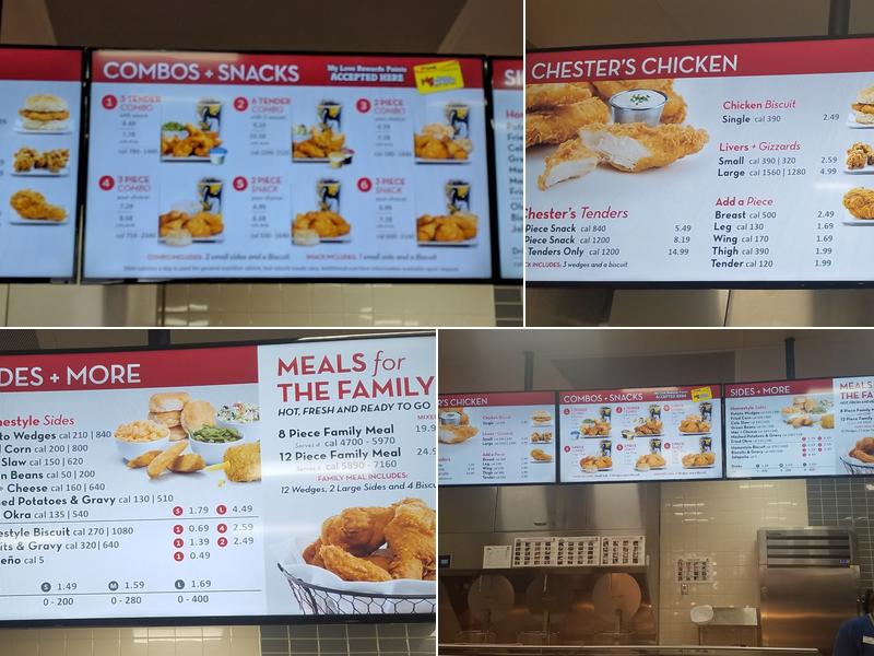 Chester's Chicken Menu