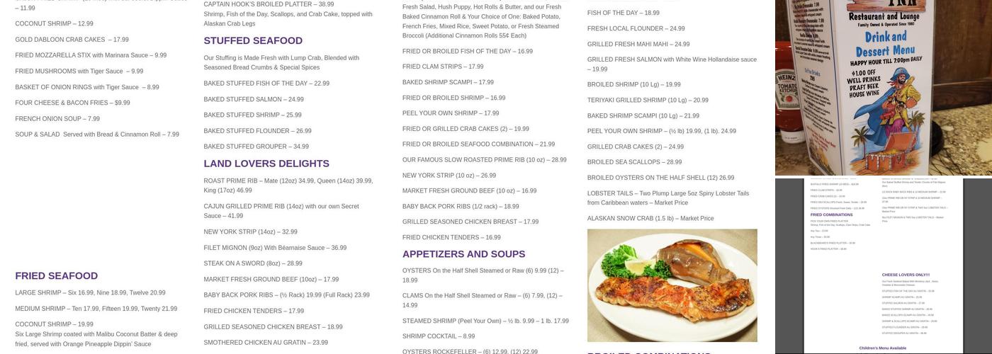 Blackbeard's Inn Menu