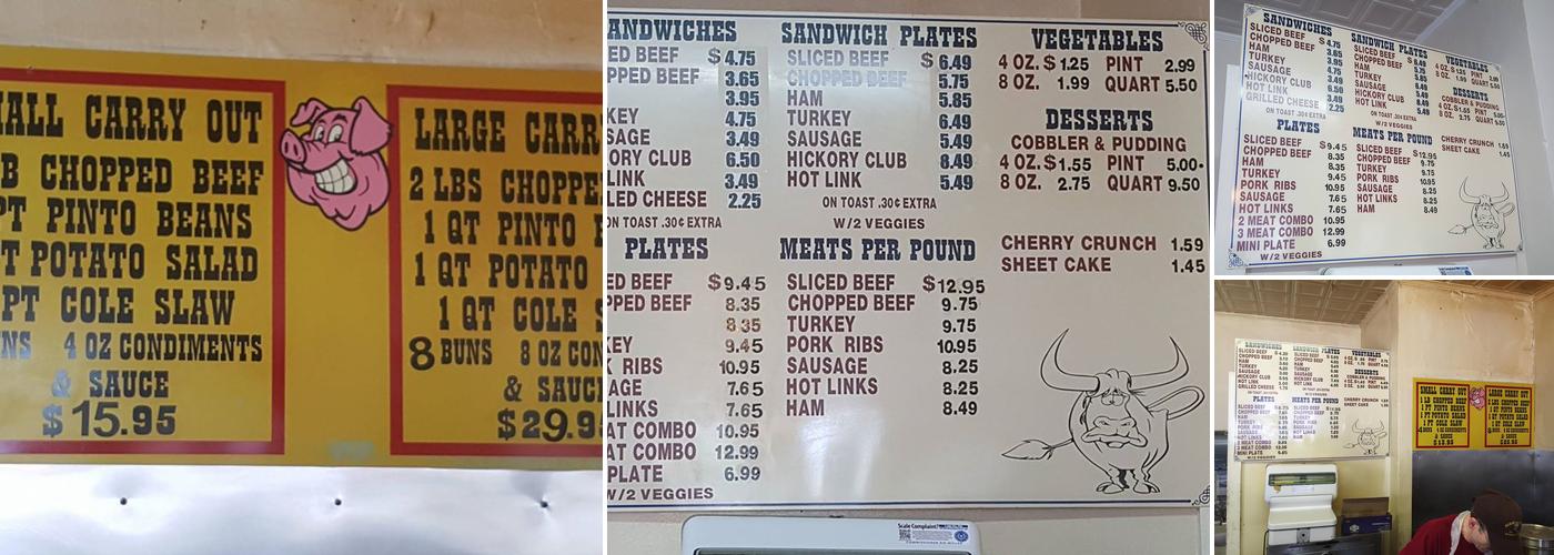 Hickory Bar-B-Que Menu
