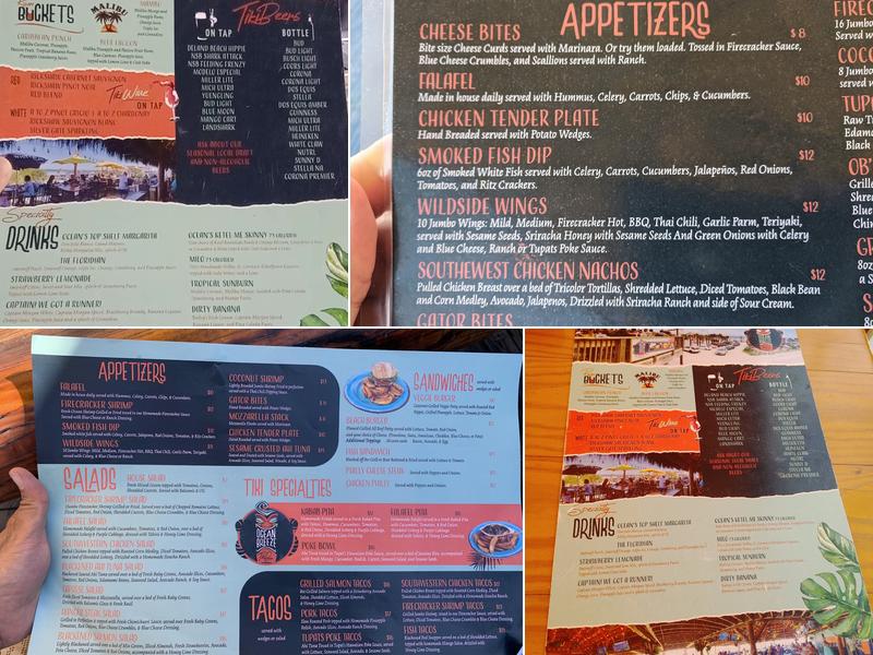 Ocean Breeze Tiki Bar and Grill Menu