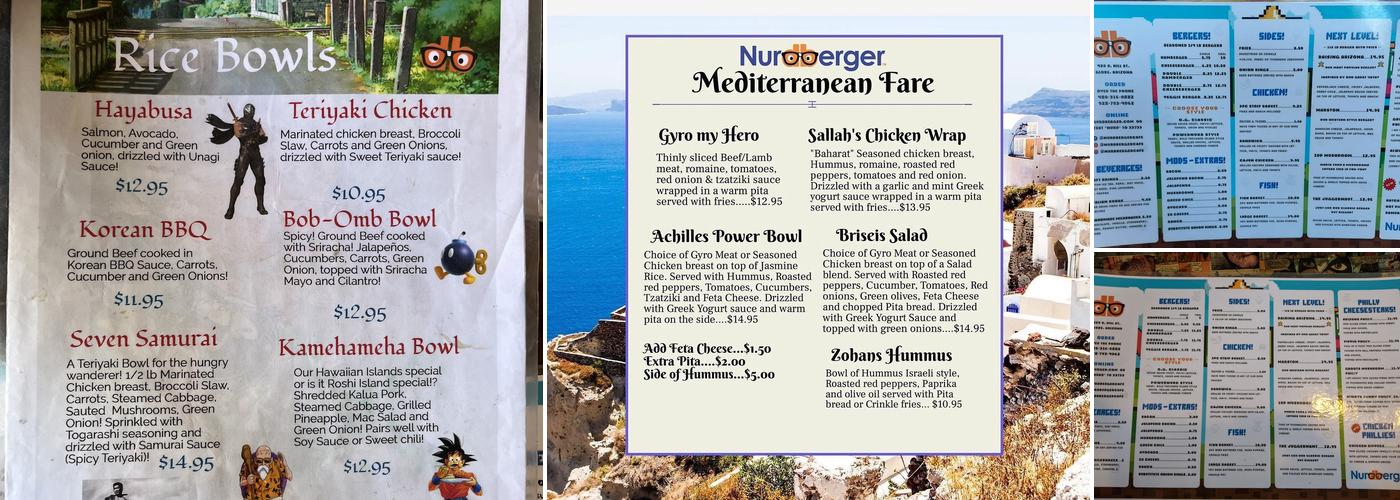 Nurd Berger Menu