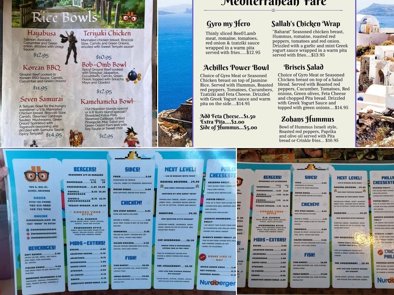 Nurd Berger Menu