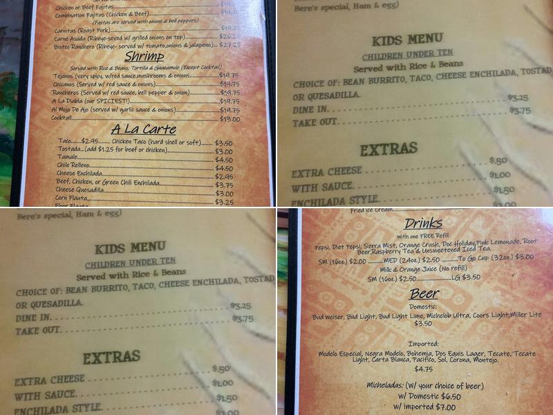 El Ranchito Menu