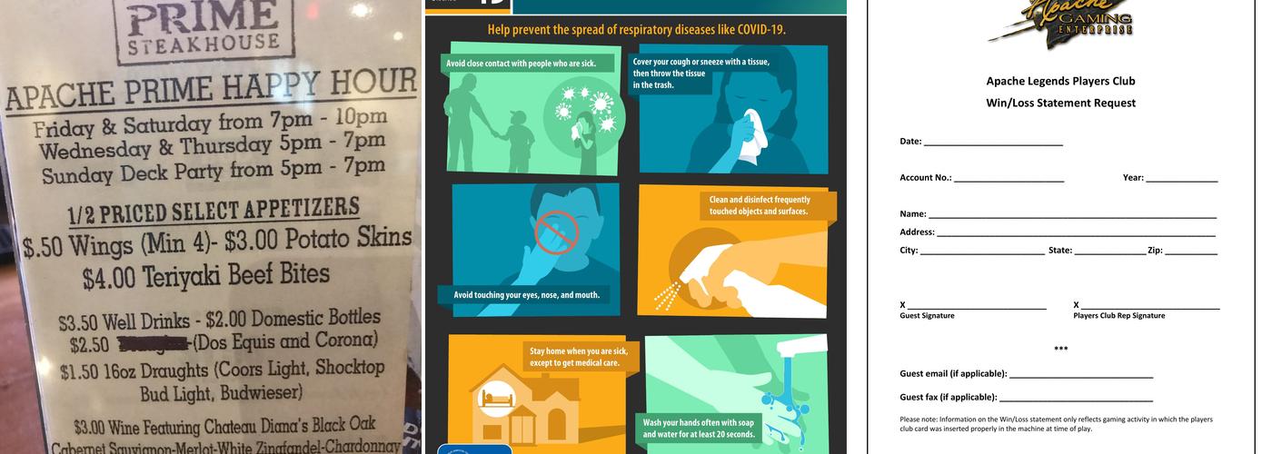 Apache Prime Steakhouse Menu