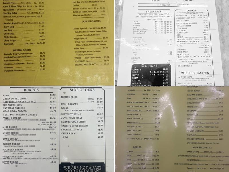 La Luz Del Dia Cafe Menu