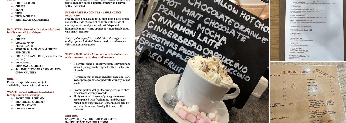 Tuppenhurst Barn B&B and Cafe Menu