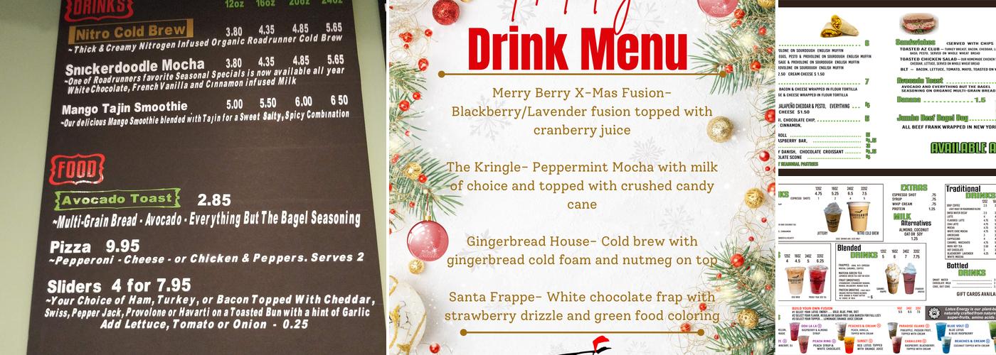 Roadrunner Coffee Co. Menu