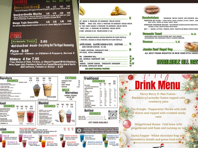 Roadrunner Coffee Co. Menu