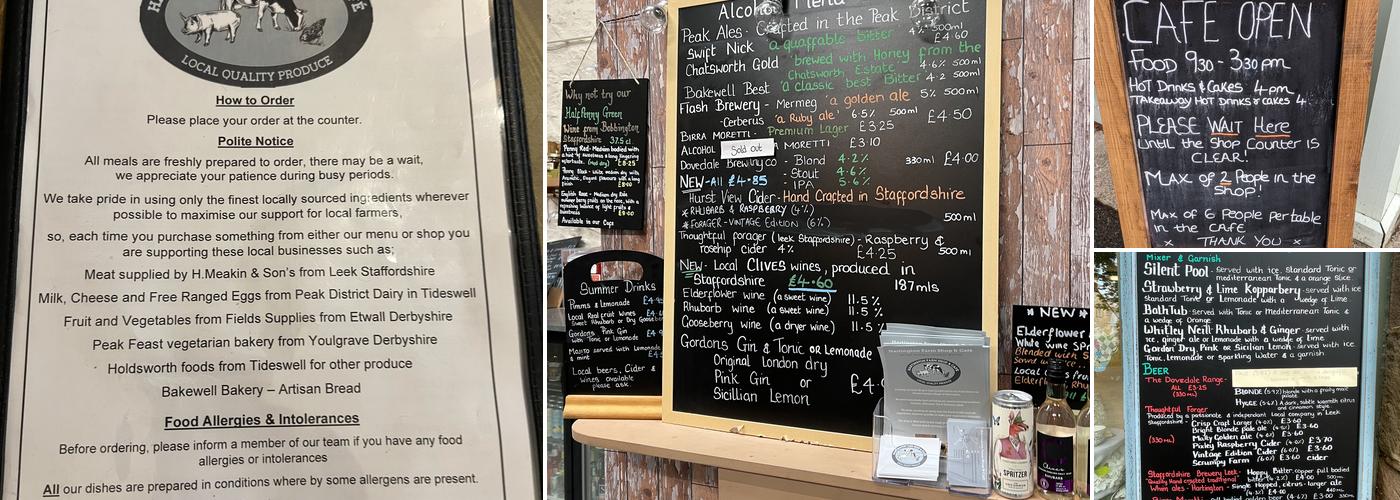 Hartington Farm Shop & Cafe Menu