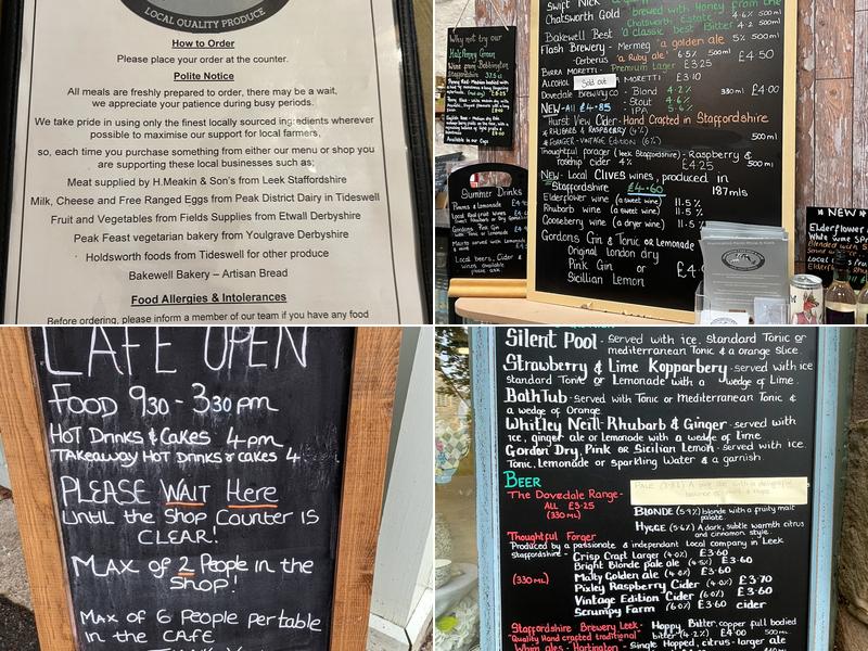 Hartington Farm Shop & Cafe Menu
