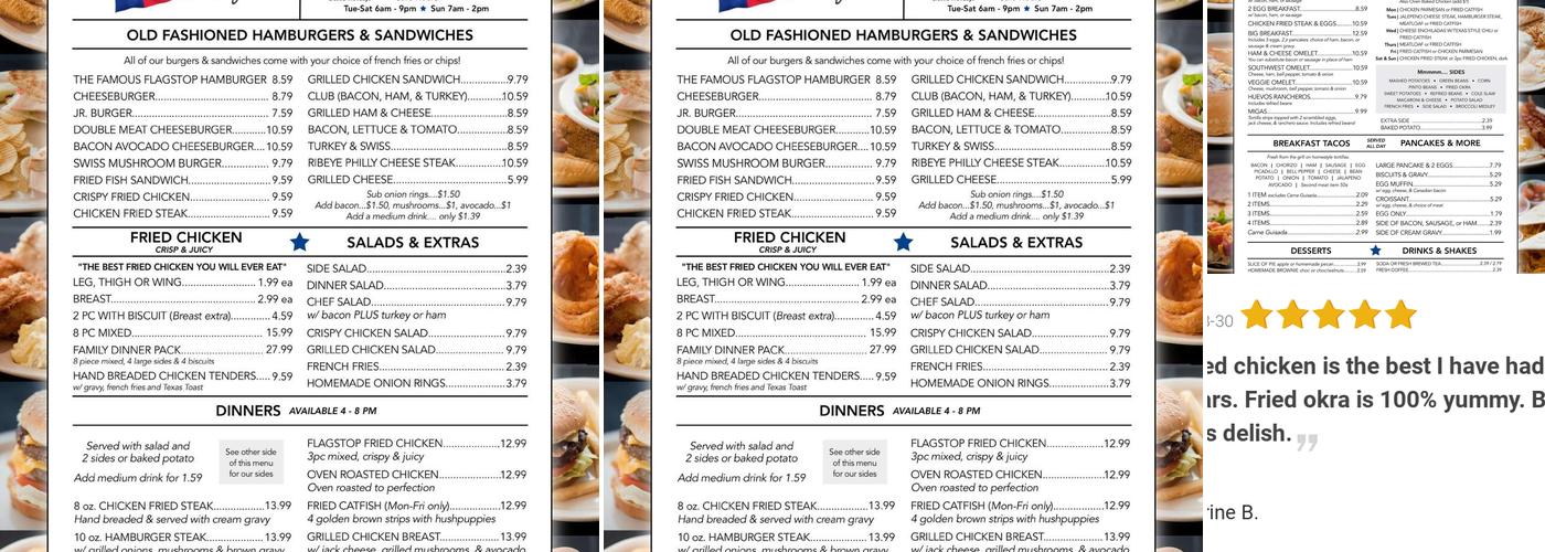 Flagstop Café Menu