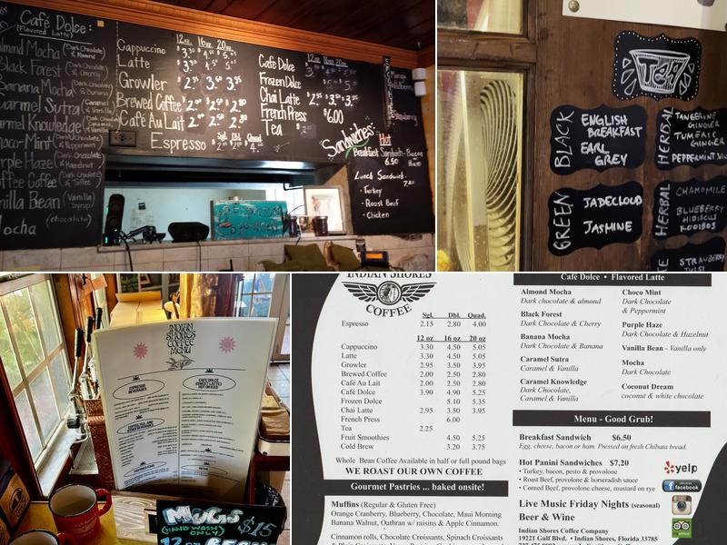 Indian Shores Coffee Menu
