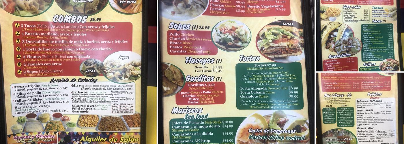 Los amigos Menu