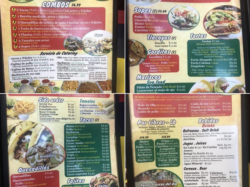 Los amigos Menu