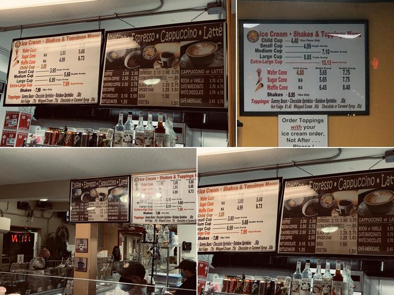 Tropical Ice Cream & Coffee Menu