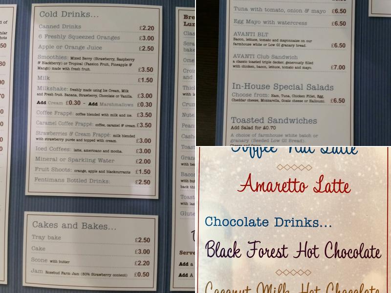 Avanti Coffee House Menu