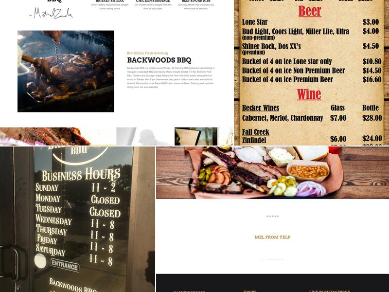 Backwoods BBQ Menu