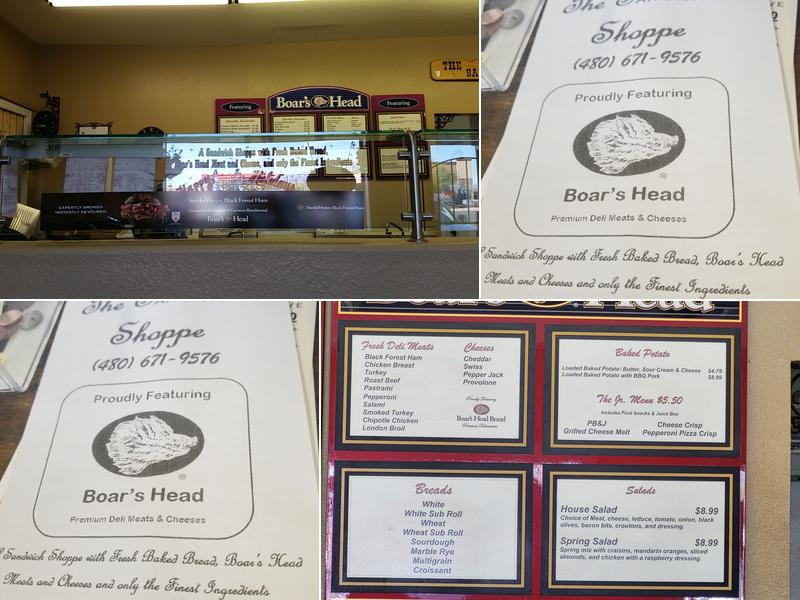 The Sandwich Shoppe Menu