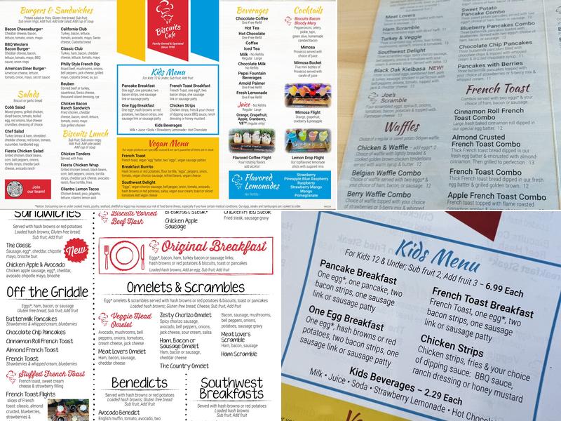 Biscuits Cafe Menu