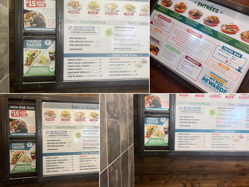 Cafe Rio Fresh Modern Mexican Menu