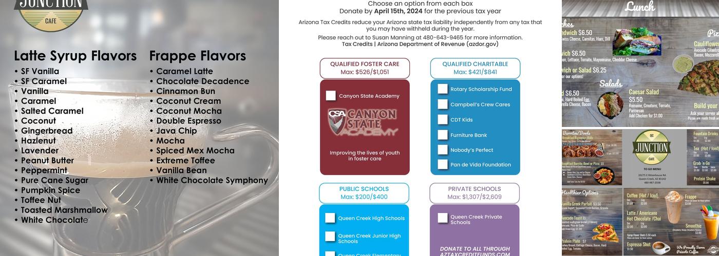 QC Junction Cafe Menu