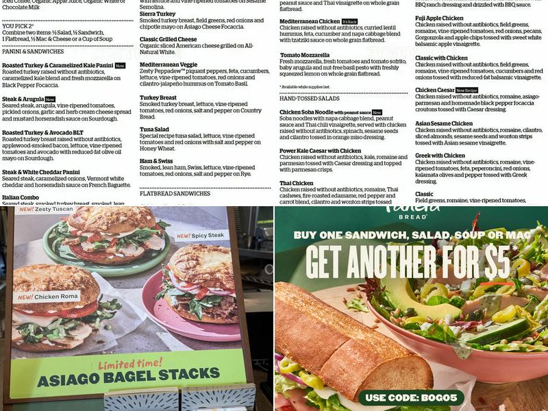 Panera Bread Menu