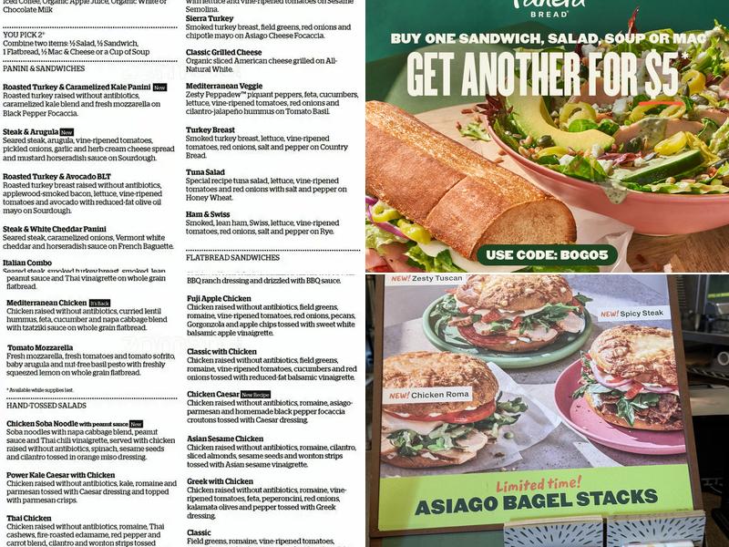 Panera Bread Menu