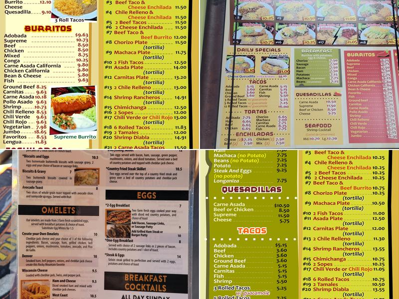 Los Favoritos Taco Shop Menu