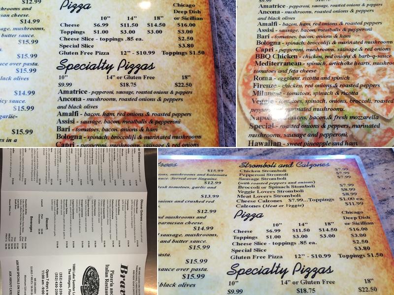 Bravo Pizza!!! Menu