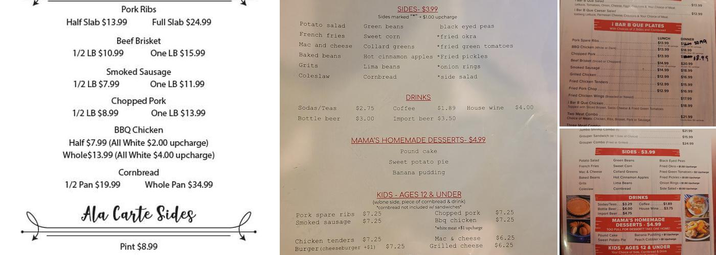 iBarbque Express Menu