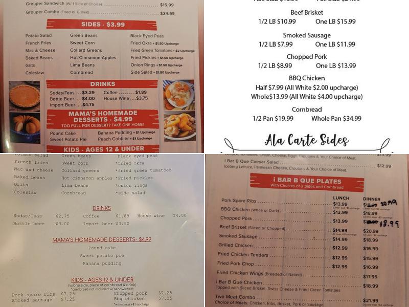 iBarbque Express Menu