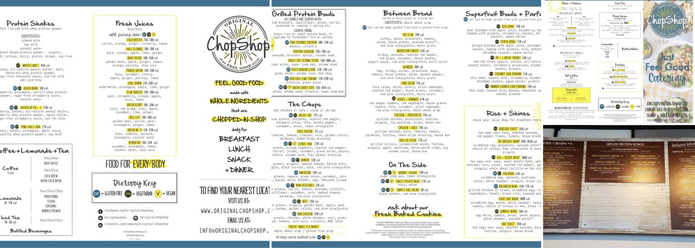 Original ChopShop Menu