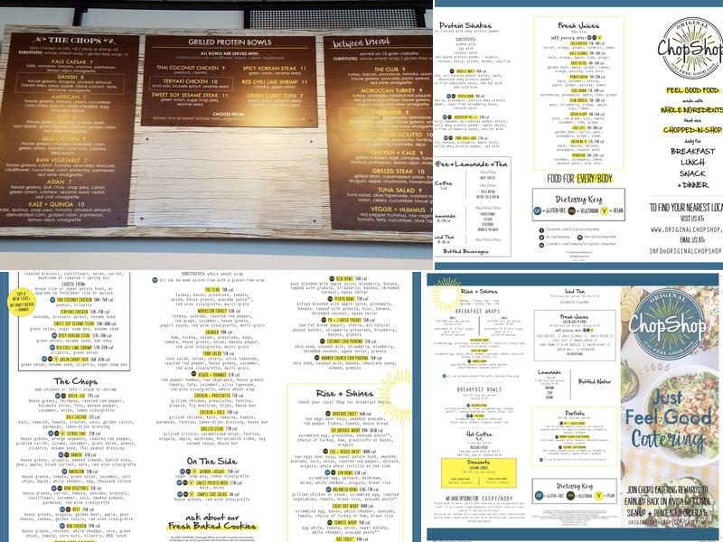 Original ChopShop Menu
