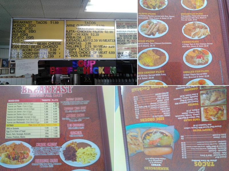 Nortex Bakery Menu