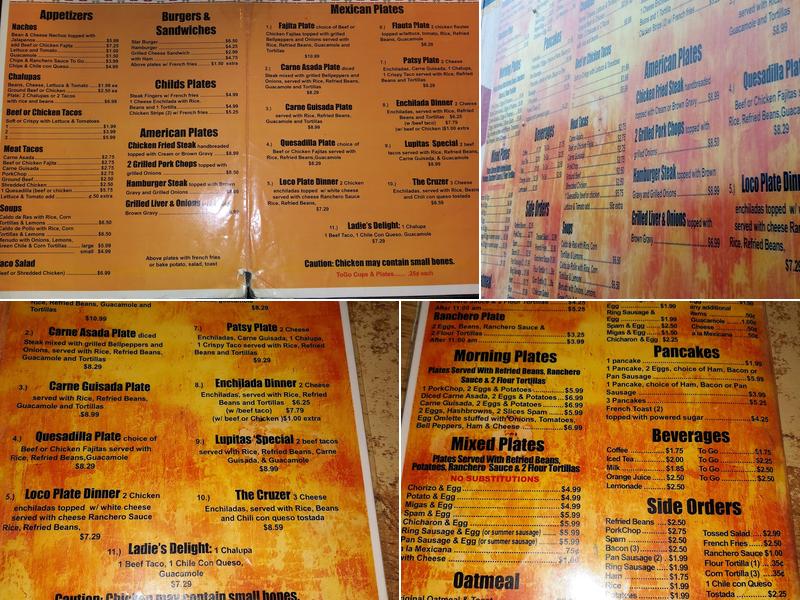 Lupe's Cafe Menu