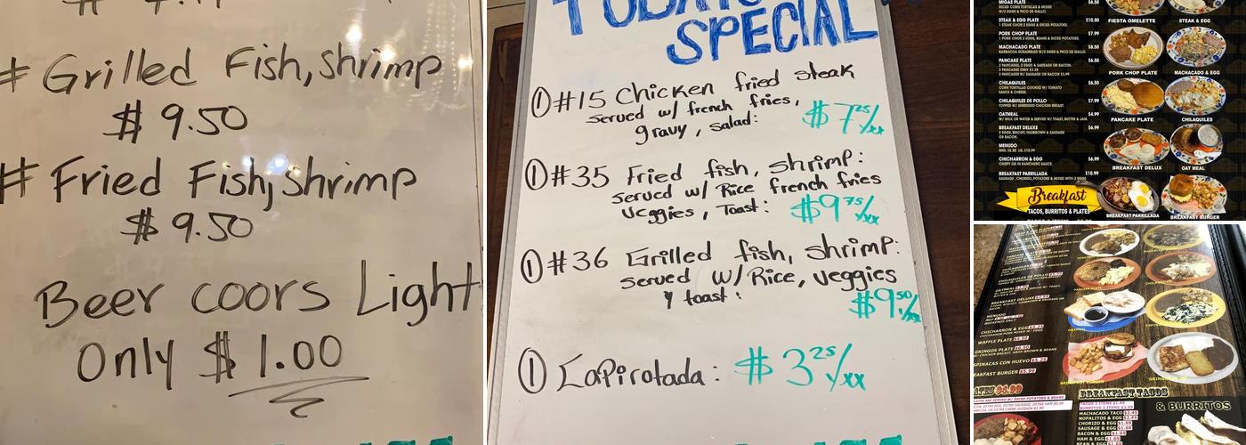 Restaurant El Charro Menu