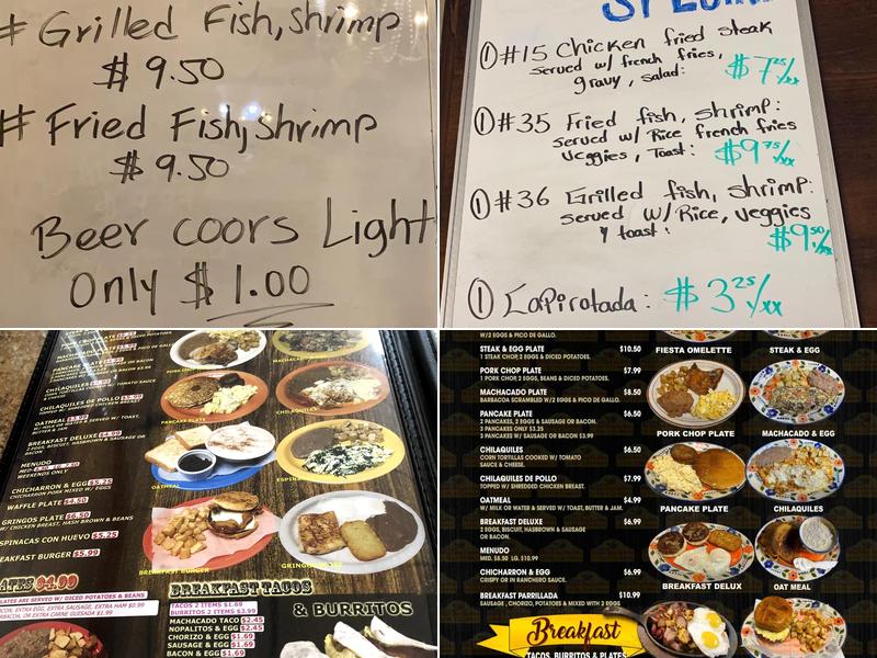 Restaurant El Charro Menu