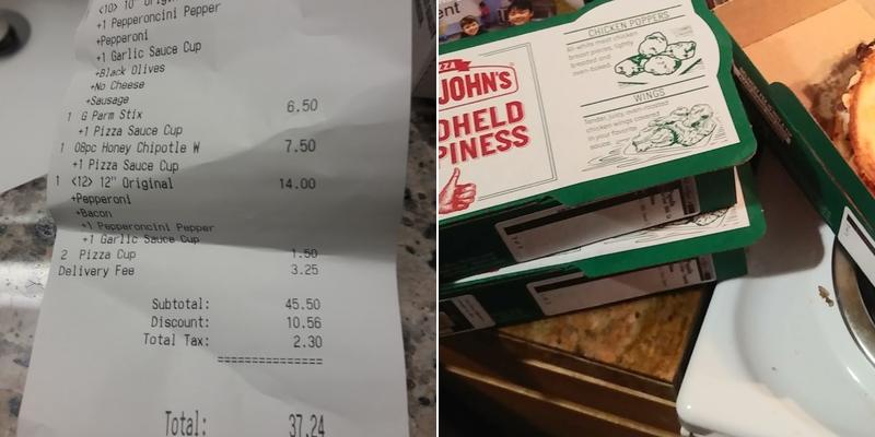 Papa Johns Pizza Menu