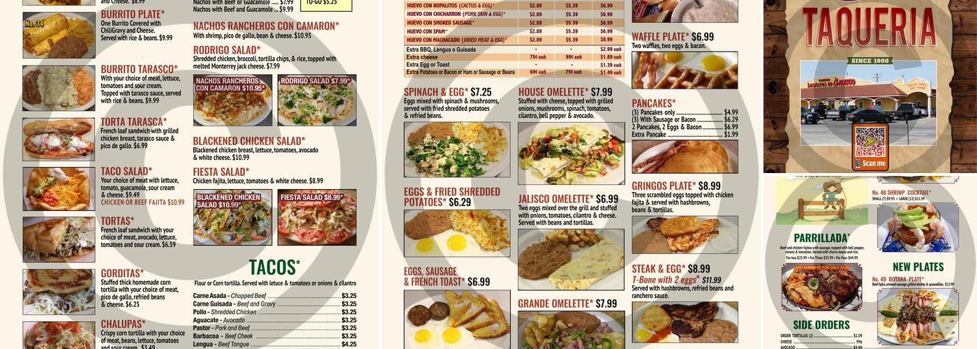 Taqueria Jalisco Menu