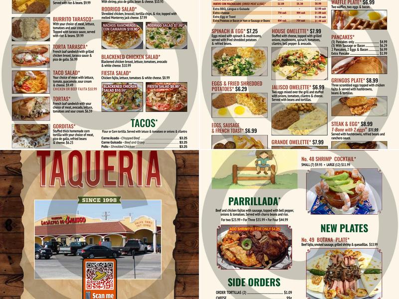 Taqueria Jalisco Menu
