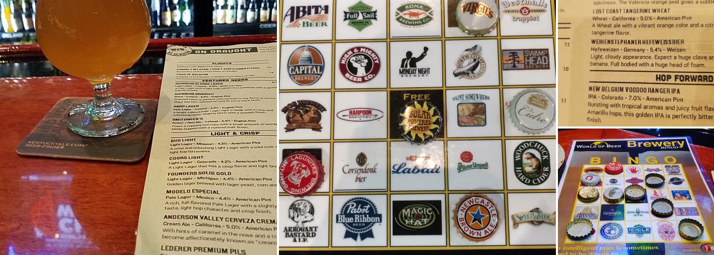 World of Beer Menu