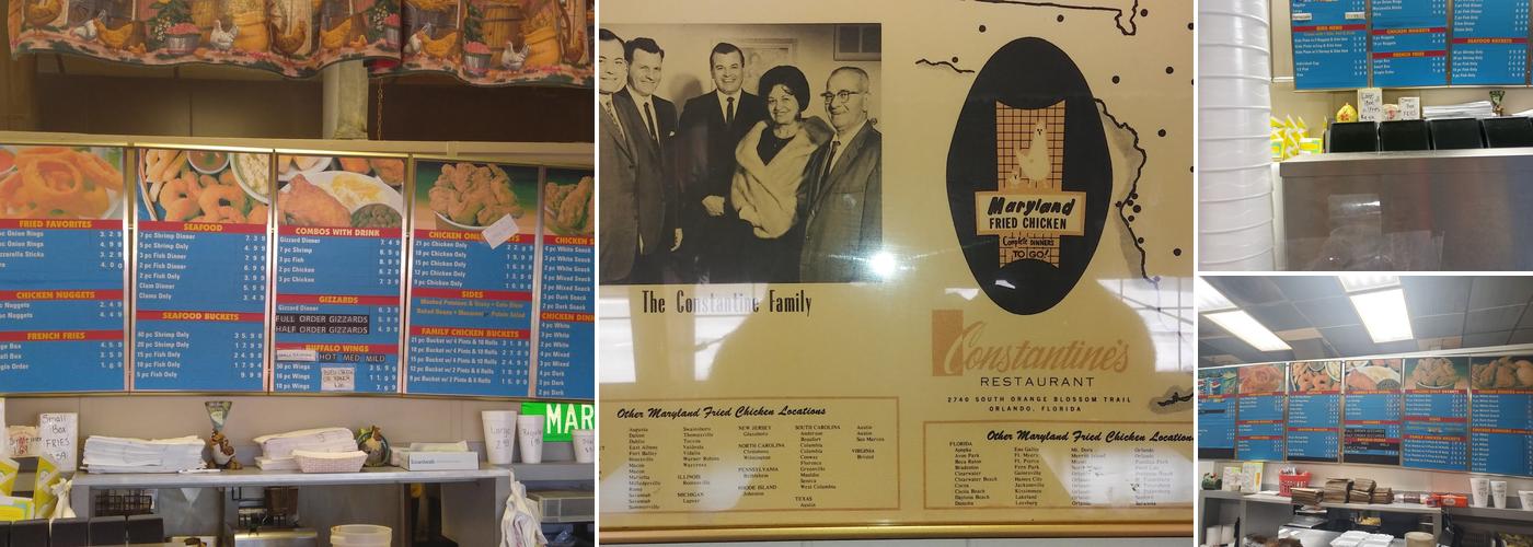 Maryland Fried Chicken Menu